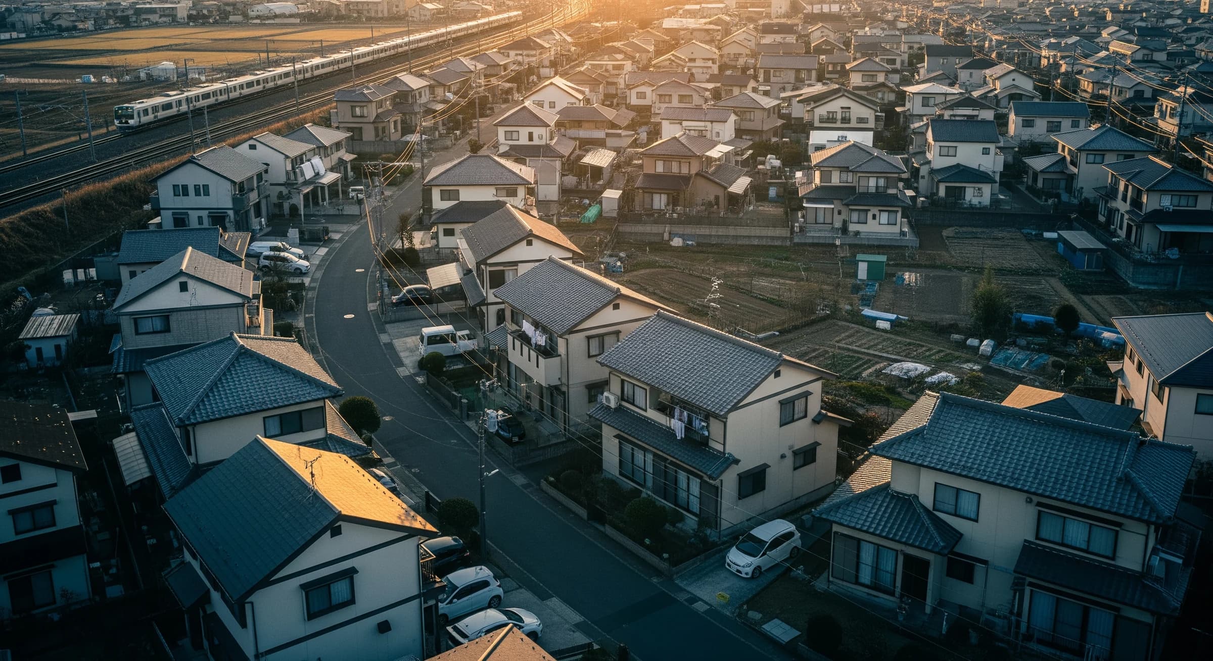 東上線沿線の住宅街俯瞰